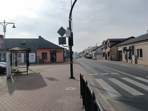 Centrum Gidel – ulica i zabudowa miejscowości Gidle