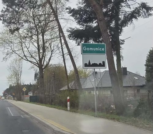 Tablica miejscowości Gomunice – detektyw Gomunice teren działania